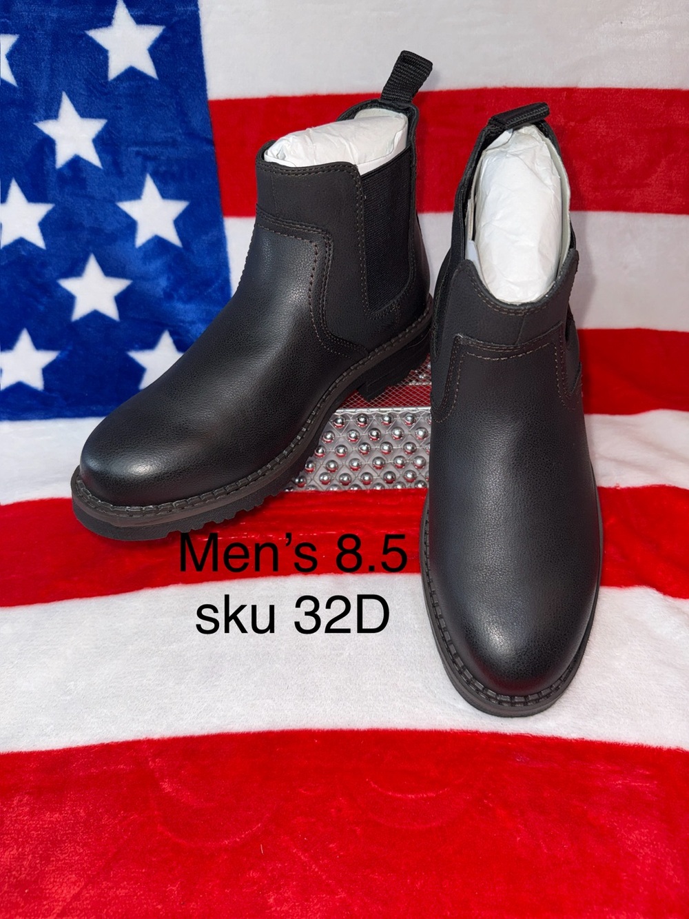 Black Men's 8.5 Dockers Truman Stain Defender Boots- Women’s 10